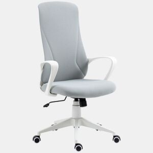 Vinsetto Cadeira de Escritório Giratória com Altura Ajustável Cadeira de Escritório Ergonómica com Apoio para os Braços Função de Inclinação e Encosto Alto para Sala de Estar Dormitório 62x56x110-119,5 cm Cinza