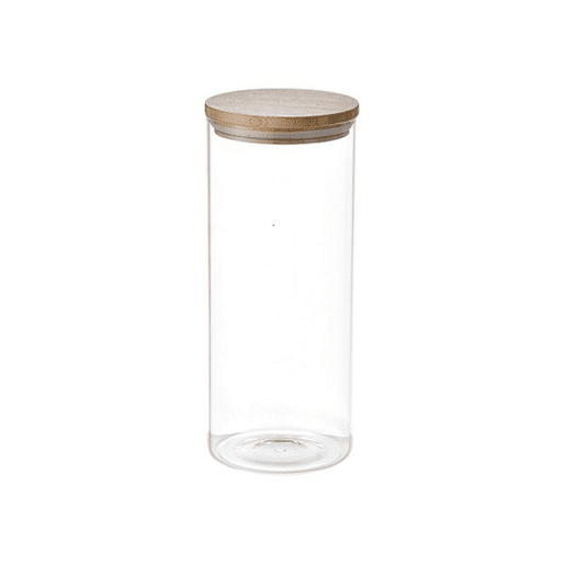 Conjunto de 3 Potes San Ignacio Cristal Transparente Bambu Conjunto de 3 Potes San Ignacio Cristal Transparente Bambu