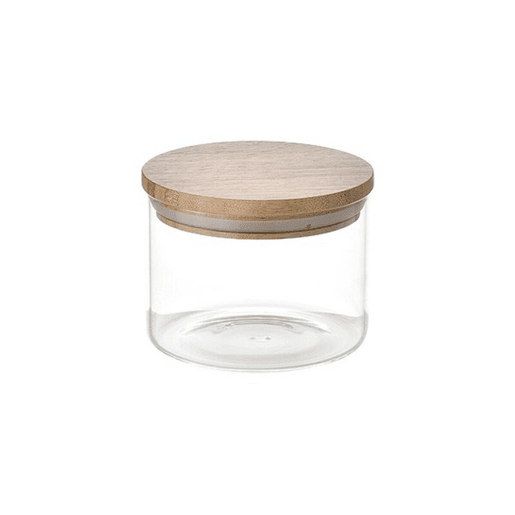 Conjunto de 3 Potes San Ignacio Cristal Transparente Bambu Conjunto de 3 Potes San Ignacio Cristal Transparente Bambu