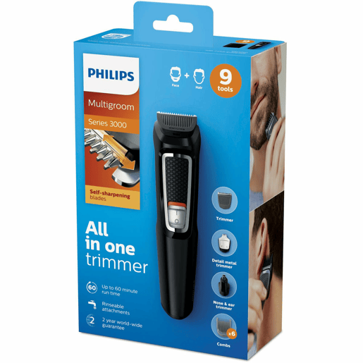 Máquina de Barbear Elétrica Recarregável Philips 3000 Series