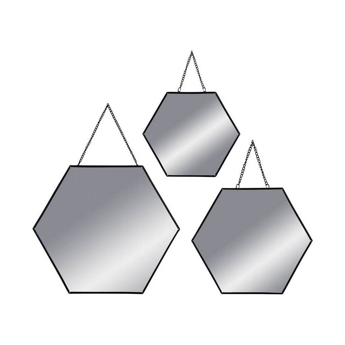 Juego de espejos atmosphera 36005 hexagonal negro