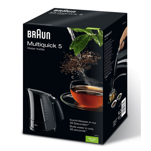 Chaleira de Água Elétrica com Luz LED Braun 533631 1,7 L Preto