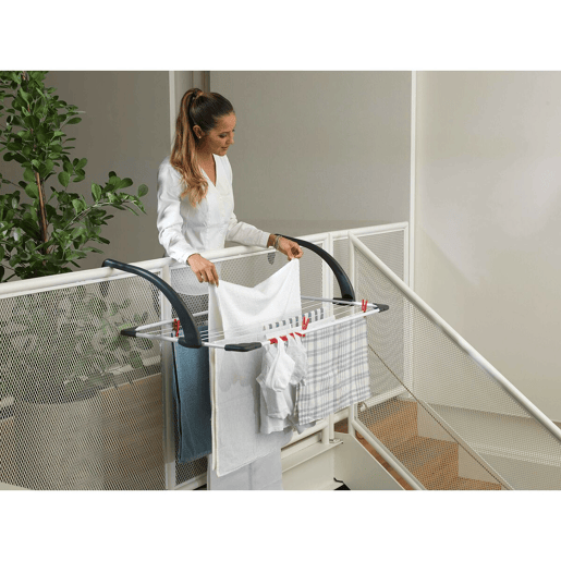 Estendal Vileda 157229 Sunset CJ6 Para pendurar em varanda Aço Branco Resina (110 x 56 x 28 cm) (10 m)