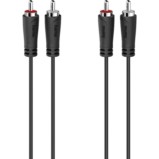 Cabo 2 x RCA Hama 00205258 3 m Preto