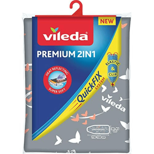 Capa para Tábua de Passar a Ferro Vileda 163229 Premium 2 em 1 Cinzento (130 x 45 cm) Capa para Tábua de Passar a Ferro Vileda 163229 Premium 2 em 1 Cinzento (130 x 45 cm)