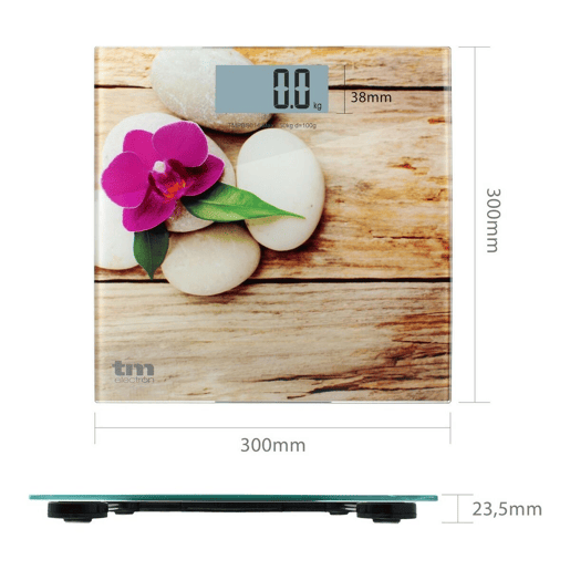 Balança digital para casa de banho TM Electron Zen Castanho Slim (23 mm) Balança digital para casa de banho TM Electron Zen Castanho Slim (23 mm)