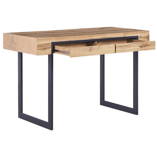 Secretária VIDA Castanho claro 120 cm 55 cm com arrumação