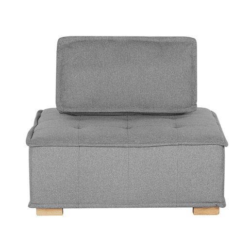 Sofá de canto modular TIBRO Tecido Cinzento 4 lugares à direita
