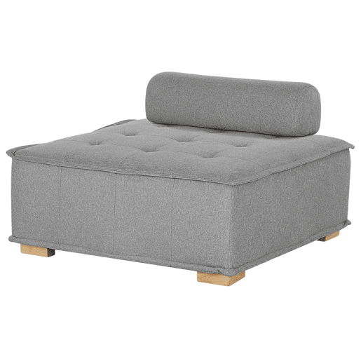 Sofá de canto modular TIBRO Tecido Cinzento 4 lugares à direita