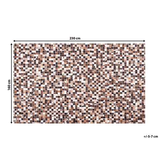 Tapete KONYA Castanho 160 x 230 cm Pele