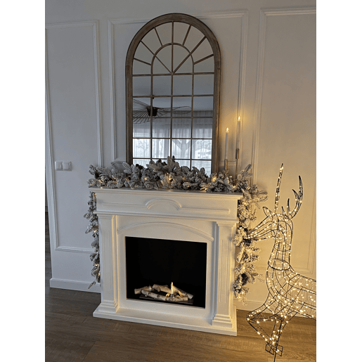 Grinalda decorativa com efeito de neve e iluminação LED ? 70 cm SUNDO Grinalda decorativa com efeito de neve e iluminação LED ? 70 cm SUNDO