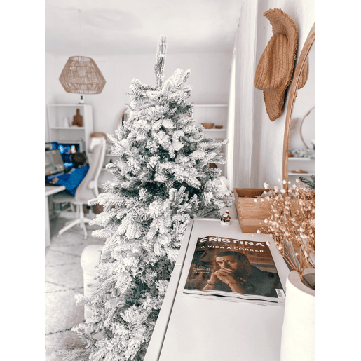 Árvore de Natal artificial com neve TOMICHI 210 cm Branco