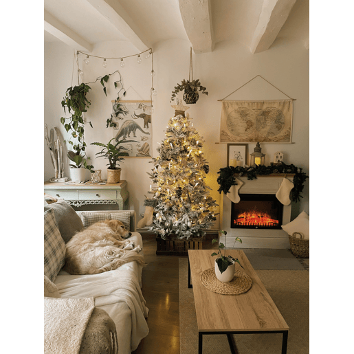 Árvore de Natal artificial com neve TOMICHI 210 cm Branco
