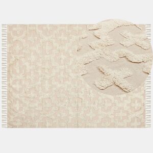 Tapete ITANAGAR Creme 160 x 230 cm Algodão
