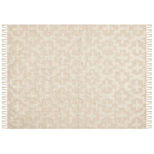 Tapete ITANAGAR Creme 160 x 230 cm Algodão