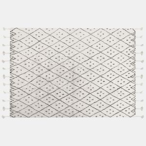 Tapete AGADIR Branco creme 160 x 230 cm Algodão