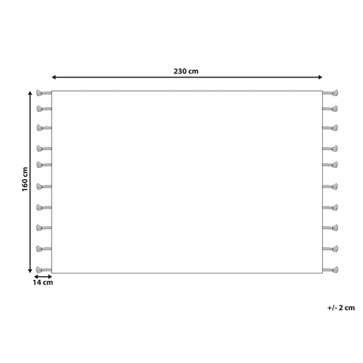 Tapete AGADIR Branco creme 160 x 230 cm Algodão
