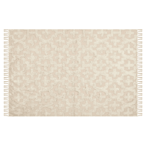 Tapete ITANAGAR Creme 140 x 200 cm Algodão Tapete ITANAGAR Creme 140 x 200 cm Algodão