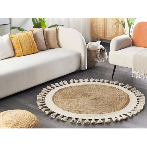 Tapete SAMSUN Creme ø 120 cm Juta