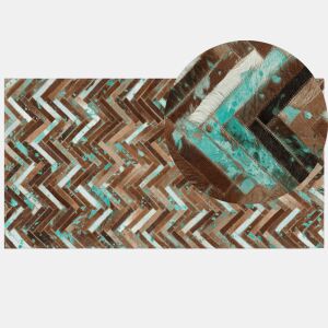 Tapete AMASYA Castanho 80 x 150 cm Pele