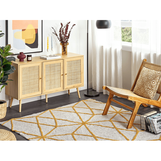 Tapete MARAND Amarelo 160 x 230 cm Algodão