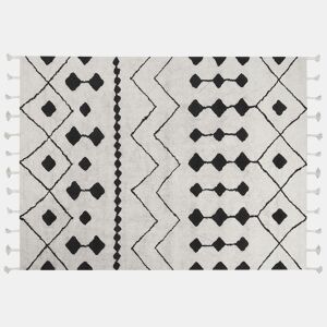 Tapete KHEMISSET Branco creme 160 x 230 cm Algodão