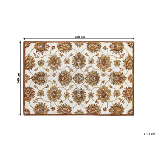 Tapete EZINE Creme 140 x 200 cm Lã