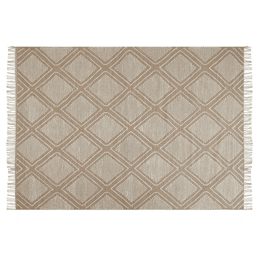 Tapete KACEM Creme 160 x 230 cm Algodão