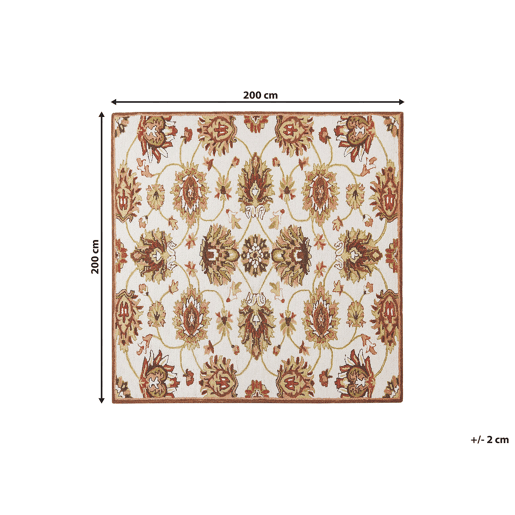 Tapete EZINE Creme 200 x 200 cm Lã