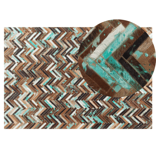 Tapete AMASYA Castanho 140 x 200 cm Pele