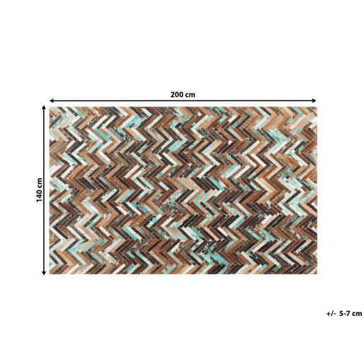Tapete AMASYA Castanho 140 x 200 cm Pele