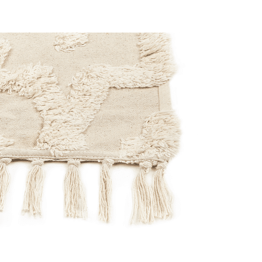 Tapete ITANAGAR Creme 80 x 150 cm Algodão Tapete ITANAGAR Creme 80 x 150 cm Algodão