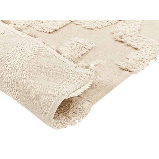 Tapete ITANAGAR Creme 80 x 150 cm Algodão Tapete ITANAGAR Creme 80 x 150 cm Algodão