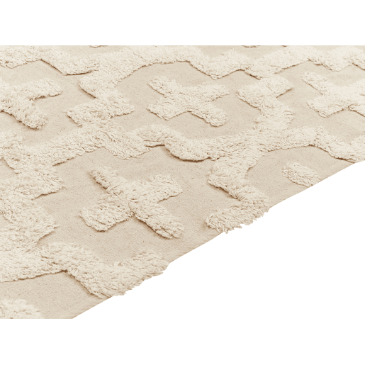 Tapete ITANAGAR Creme 80 x 150 cm Algodão Tapete ITANAGAR Creme 80 x 150 cm Algodão