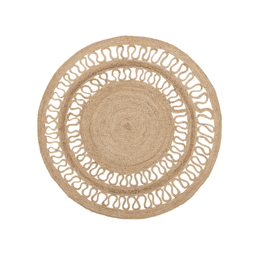 Tapete DIKILI Creme ø 120 cm Juta