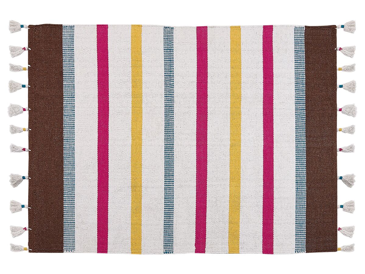 Beliani De tejido plano HISARLI 140x200 Multicolor