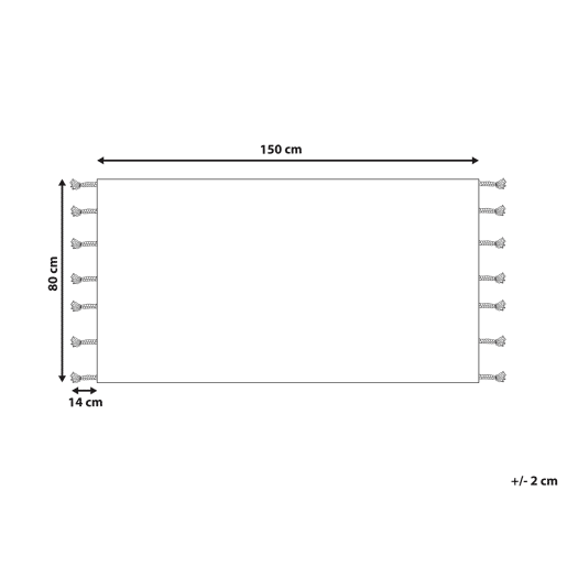 Tapete AGADIR Branco creme 80 x 150 cm Algodão Tapete AGADIR Branco creme 80 x 150 cm Algodão