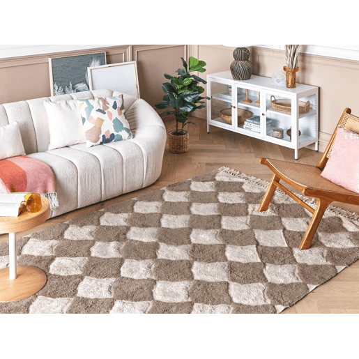 Tapete SINOP Creme 160 x 230 cm Algodão Tapete SINOP Creme 160 x 230 cm Algodão