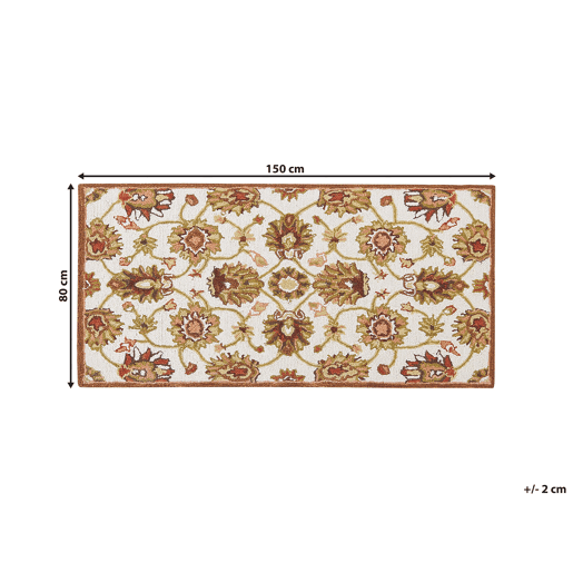 Tapete EZINE Creme 80 x 150 cm Lã