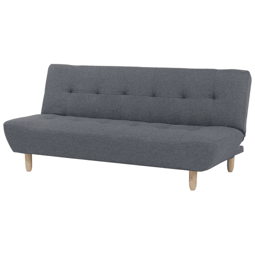 Sofá-cama ALSTEN Tecido Cinzento escuro 3 lugares