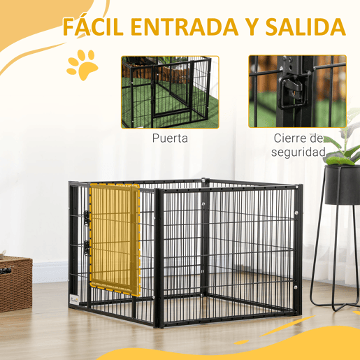 PawHut Parque para Cães de 6 Painéis Gaiola de Metal para Animais de Estimação com Largura Ajustável e Estrutura de Aço 82,5-150x79x61 cm Preto PawHut Parque para Cães de 6 Painéis Gaiola de Metal para Animais de Estimação com Largura Ajustável e Estrutura de Aço 82,5-150x79x61 cm Preto