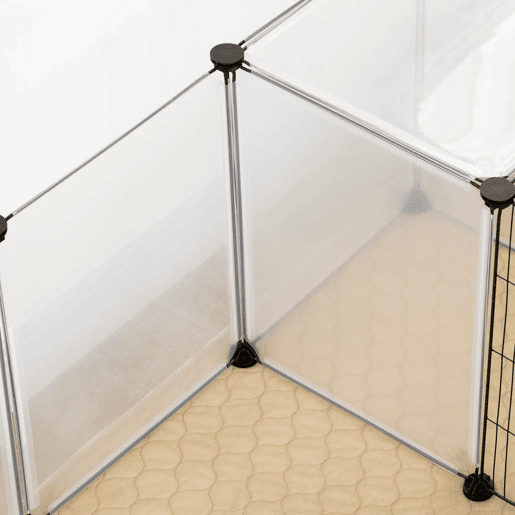 PawHut Cerca para Animais DIY com Esteira Parque para Pequenos Animais com 20 Painéis de Resina Gaiola Modular para Porquinhos-da-Índia e Ouriços 175x70x45 cm Branco PawHut Cerca para Animais DIY com Esteira Parque para Pequenos Animais com 20 Painéis de Resina Gaiola Modular para Porquinhos-da-Índia e Ouriços 175x70x45 cm Branco
