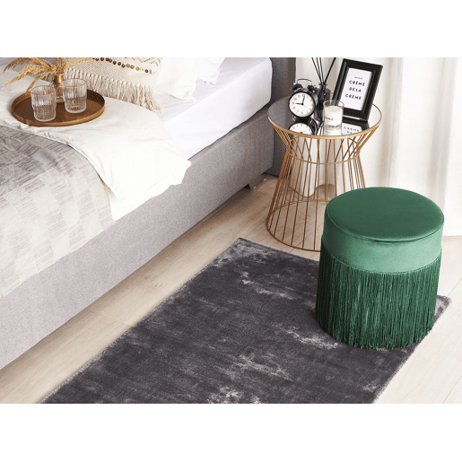 Tapete GESI II Cinzento escuro 80 x 150 cm Viscose