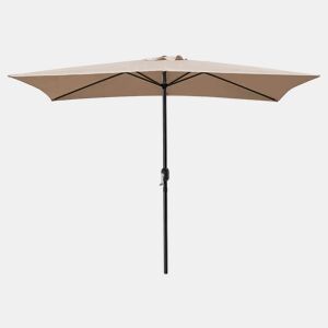 Acomoda Textil - Guarda-sol de Jardim com Forro Anti UV 200 x 300cm. Guarda-sol de Alumínio com Pega, Cobertura Rectangular para Terraços e Pátios (Bege).