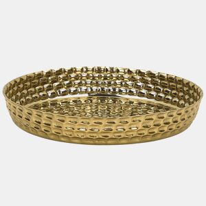 Bandeja decorativa SUEZ Metal Dourado