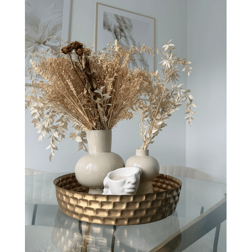 Bandeja decorativa SUEZ Metal Dourado