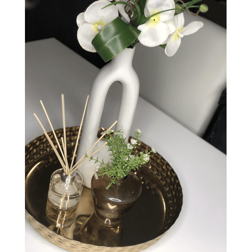 Bandeja decorativa SUEZ Metal Dourado