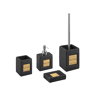 Conjunto de 4 acessórios para a casa de banho KOUROU Cerâmica Preto