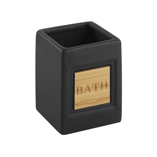 Conjunto de 4 acessórios para a casa de banho KOUROU Cerâmica Preto