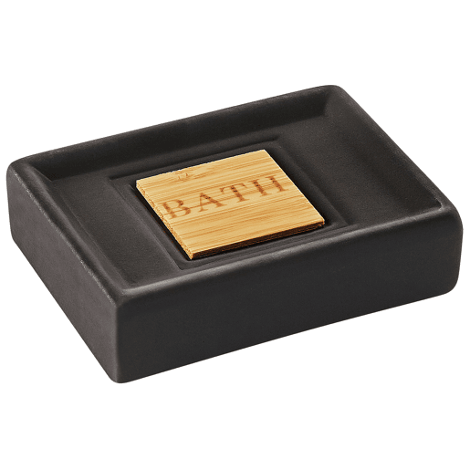 Conjunto de 4 acessórios para a casa de banho KOUROU Cerâmica Preto